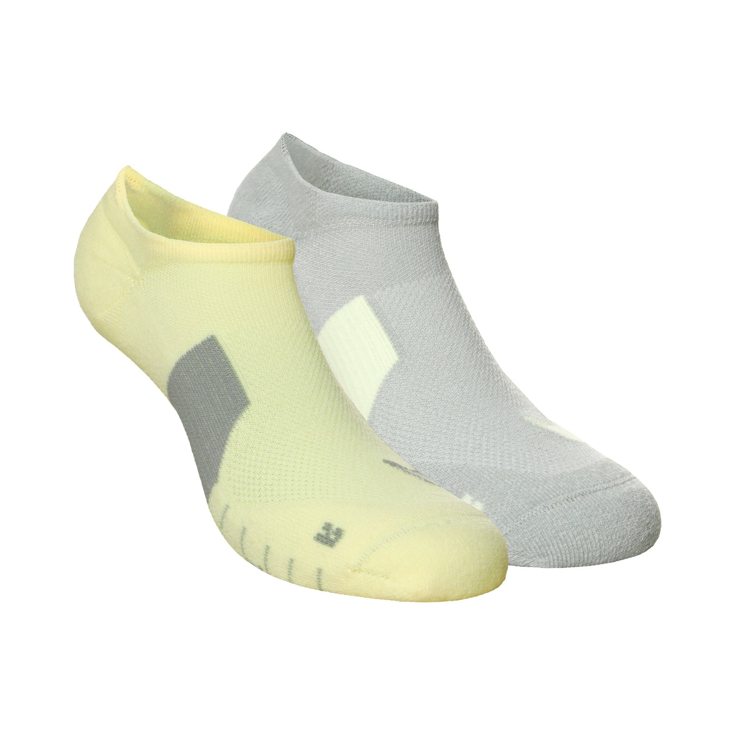 Nike Dri-Fit Multiplier No-Show Socks Running socks 2ks v baleni Unisex - šedá, žlutá