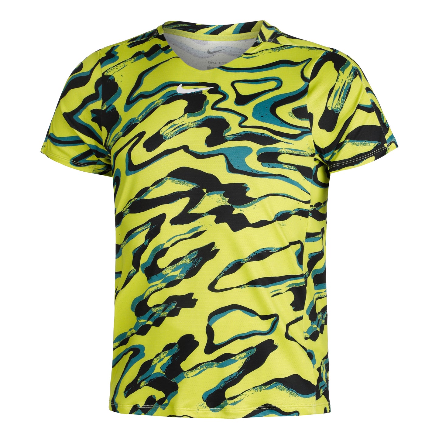 Nike Dri-Fit Court Print Tričko Muži - limetková, vícebarevné