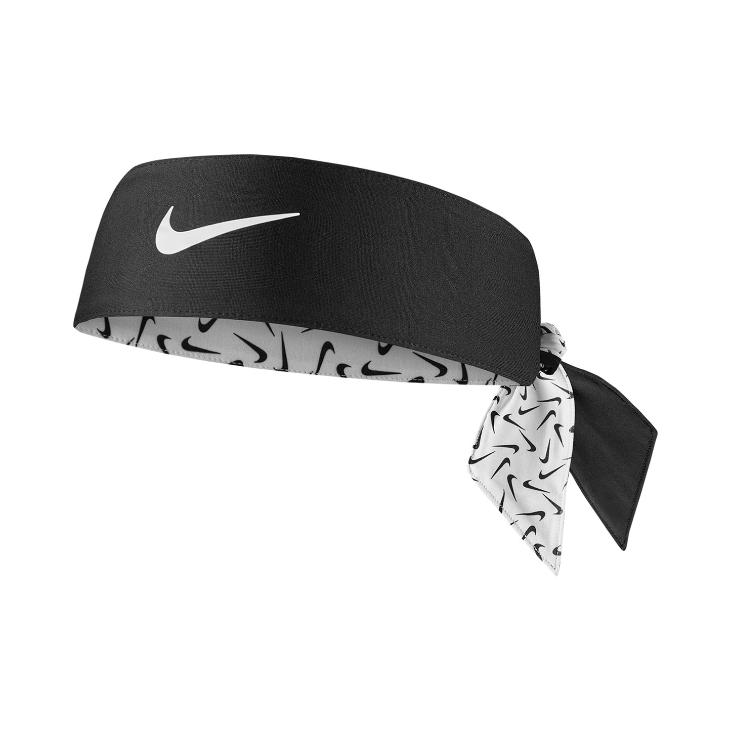Nike Dri-Fit Head Tie 3.0 Reversible Printed Bandana Unisex - bílá, černá