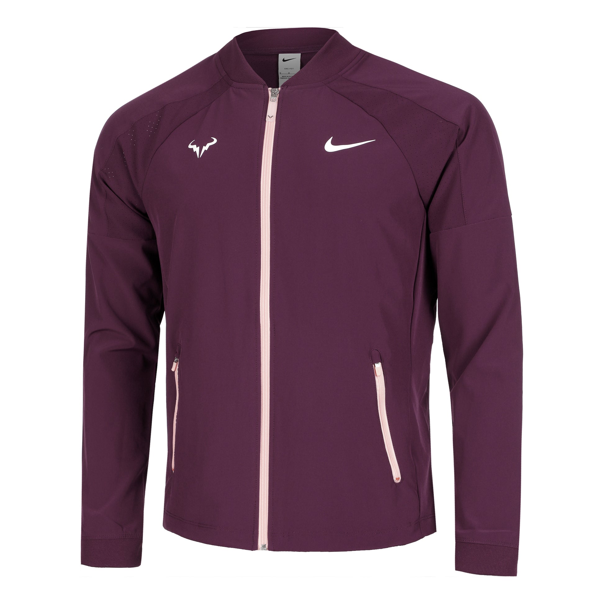 Nike Dri-Fit RAFA MNK Tréninková bunda Muži - tmavě červená,