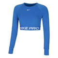 Pro Dri-Fit 365 Crop S dlouhým rukávem Dámy - modrá,