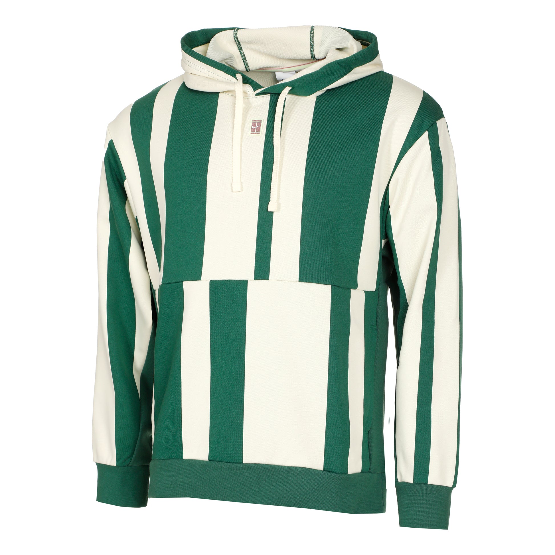 Nike Court Dri-Fit Heritage Fleece Hoody Muži - zelená, krémová