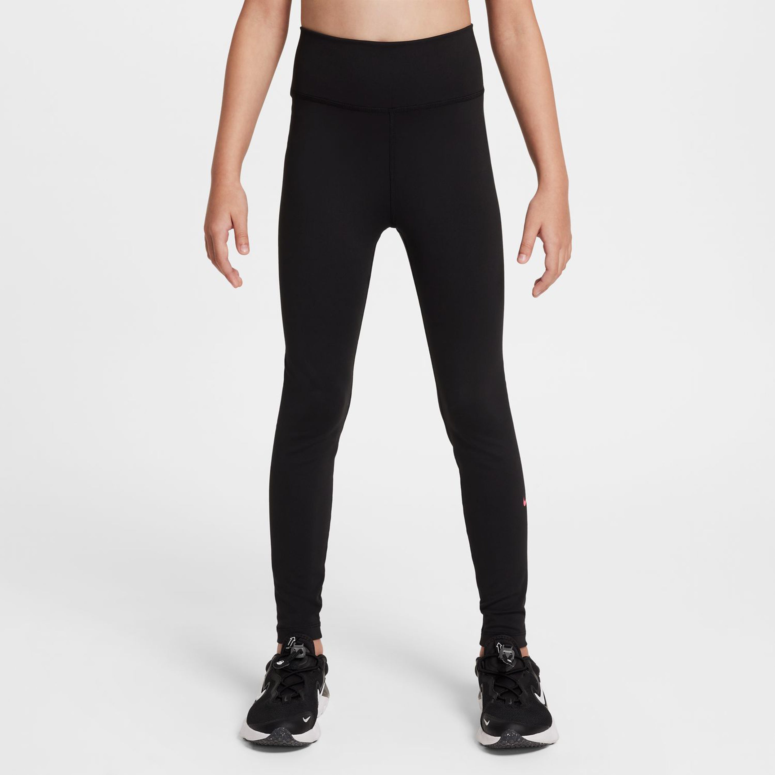 Nike Dri-FIT One All Over Print Těsné Dívky-Černá,Růžová