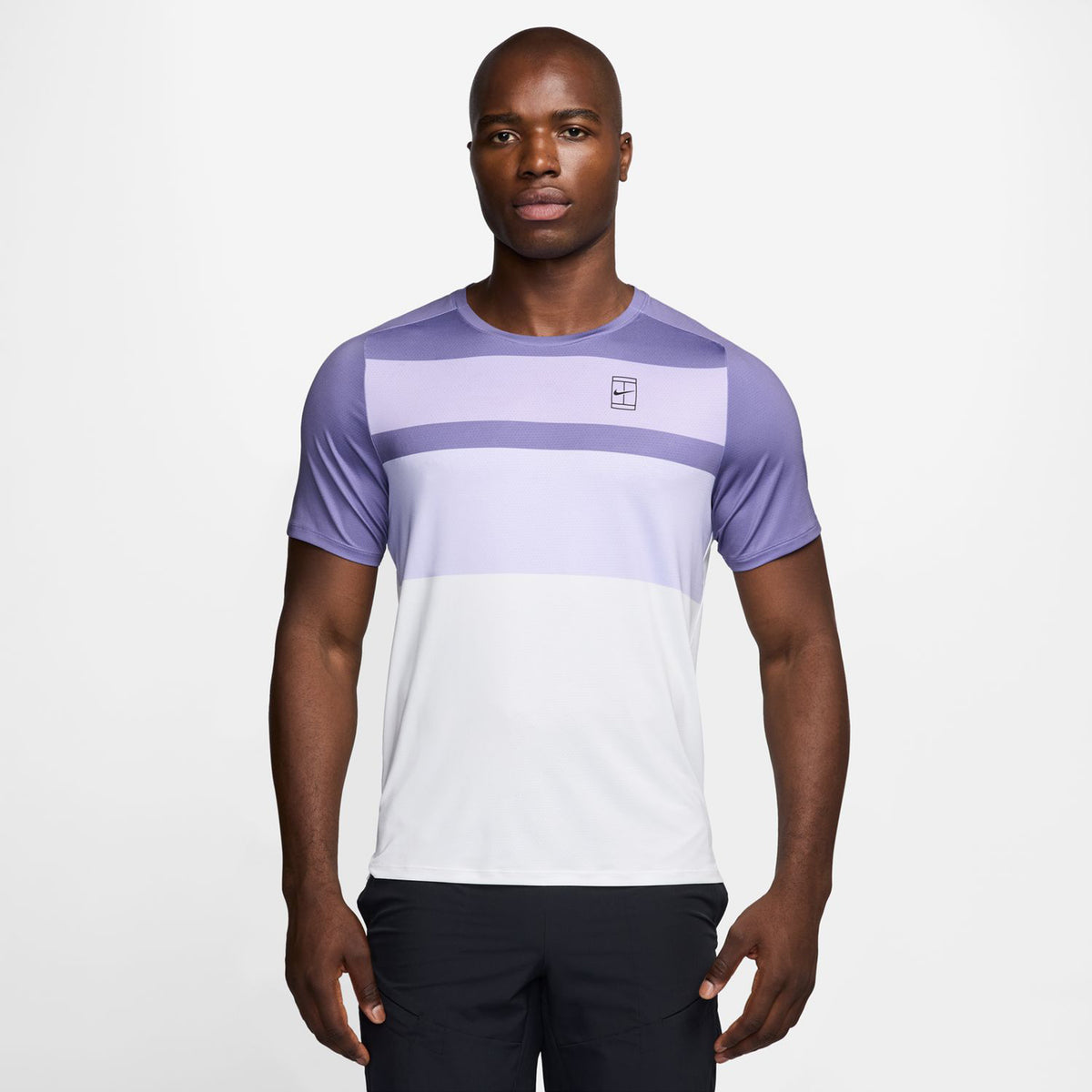 Nike Court Dri-FIT Advantage Print Tričko Muži - šeříková, bílá