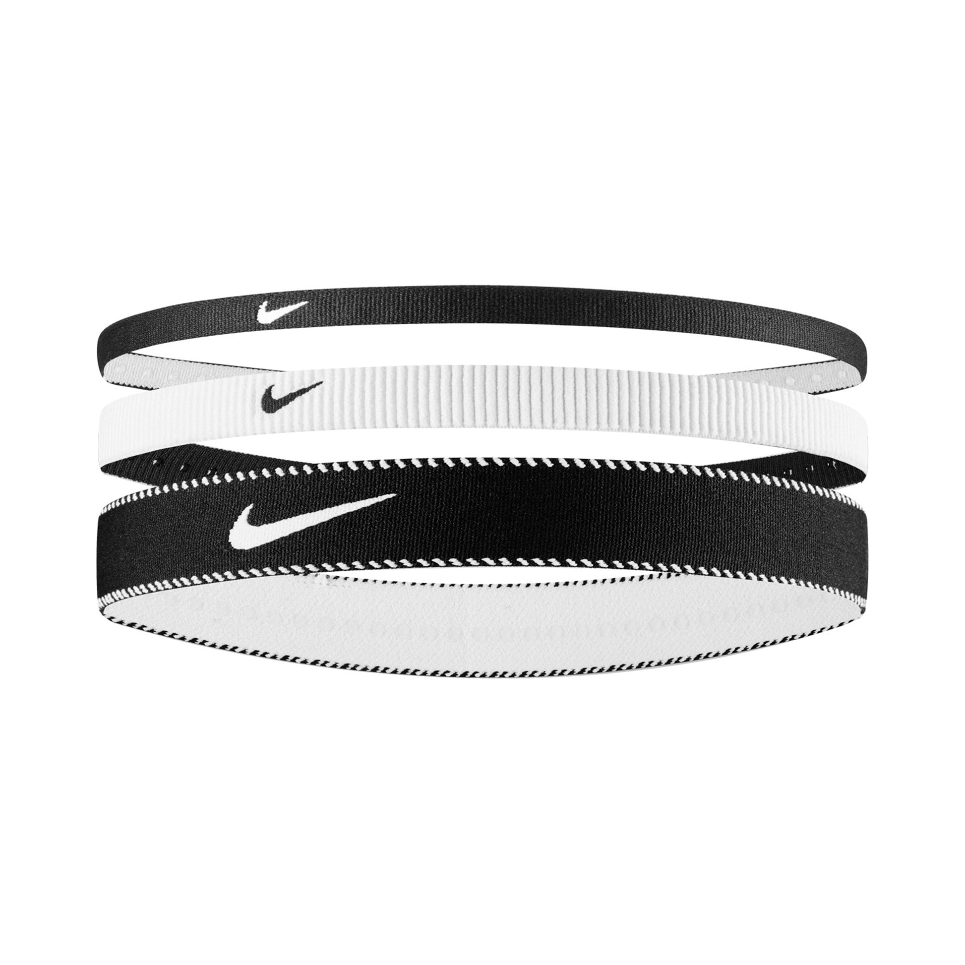 Nike Nike Flex Classic Mixed Čelenka 3ks V Baleni-Černá,Bílá