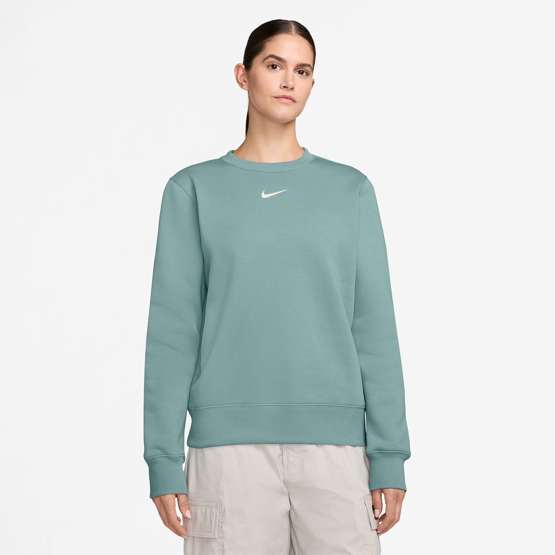 Nike Phoenix Fleece Crew Mikina Dámy-Šalvia
