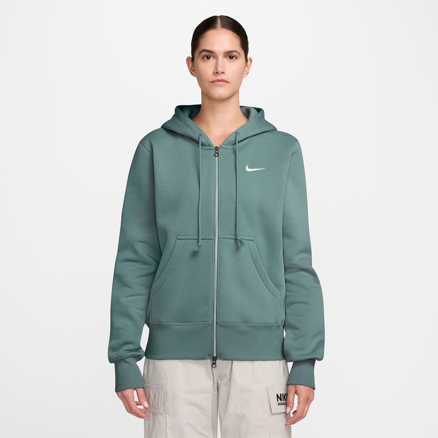 Nike Phoenix Fleece Full-Zip Mikina S Kapucí Dámy-Šalvia