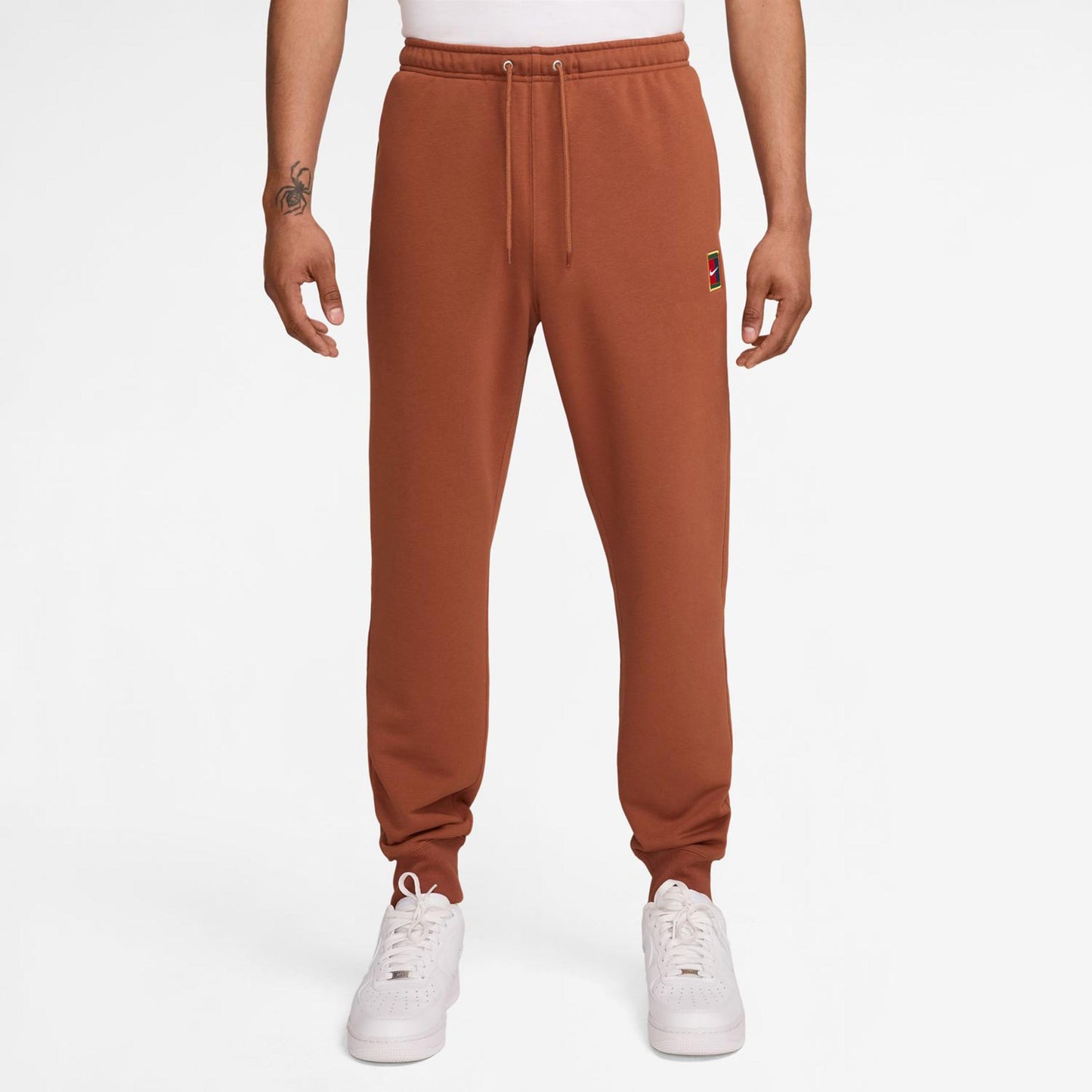 Nike Court Dri-Fit Heritage Fleece Tréninkové Kalhoty Muži-Hrdza