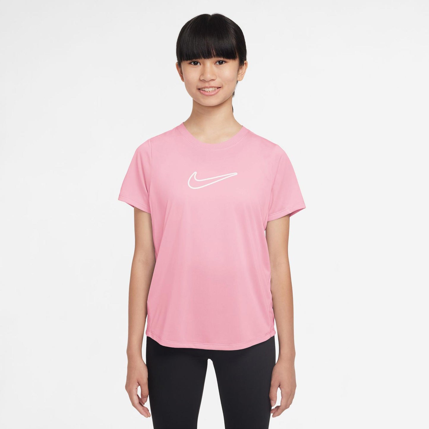 Nike Dri-Fit One Tričko Dívky-Růžová,Bílá