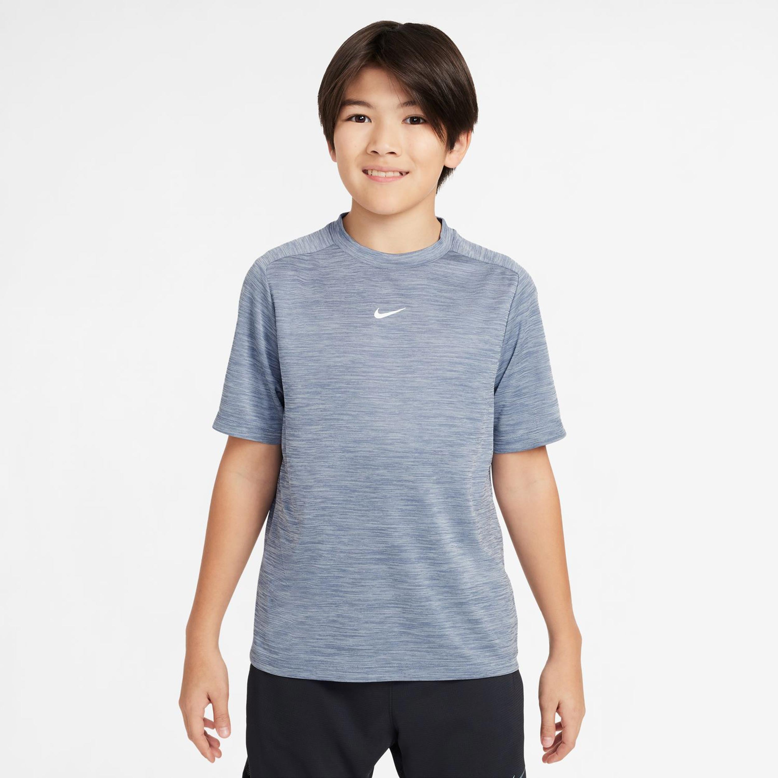Nike Dri-Fit Multi Heather Tričko Děti-Modro-šedá