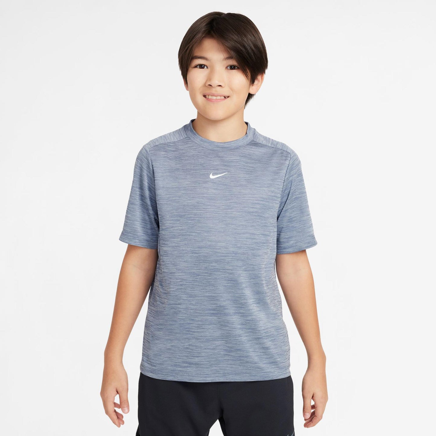 Nike Dri-Fit Multi Heather Tričko Děti-Modro-šedá