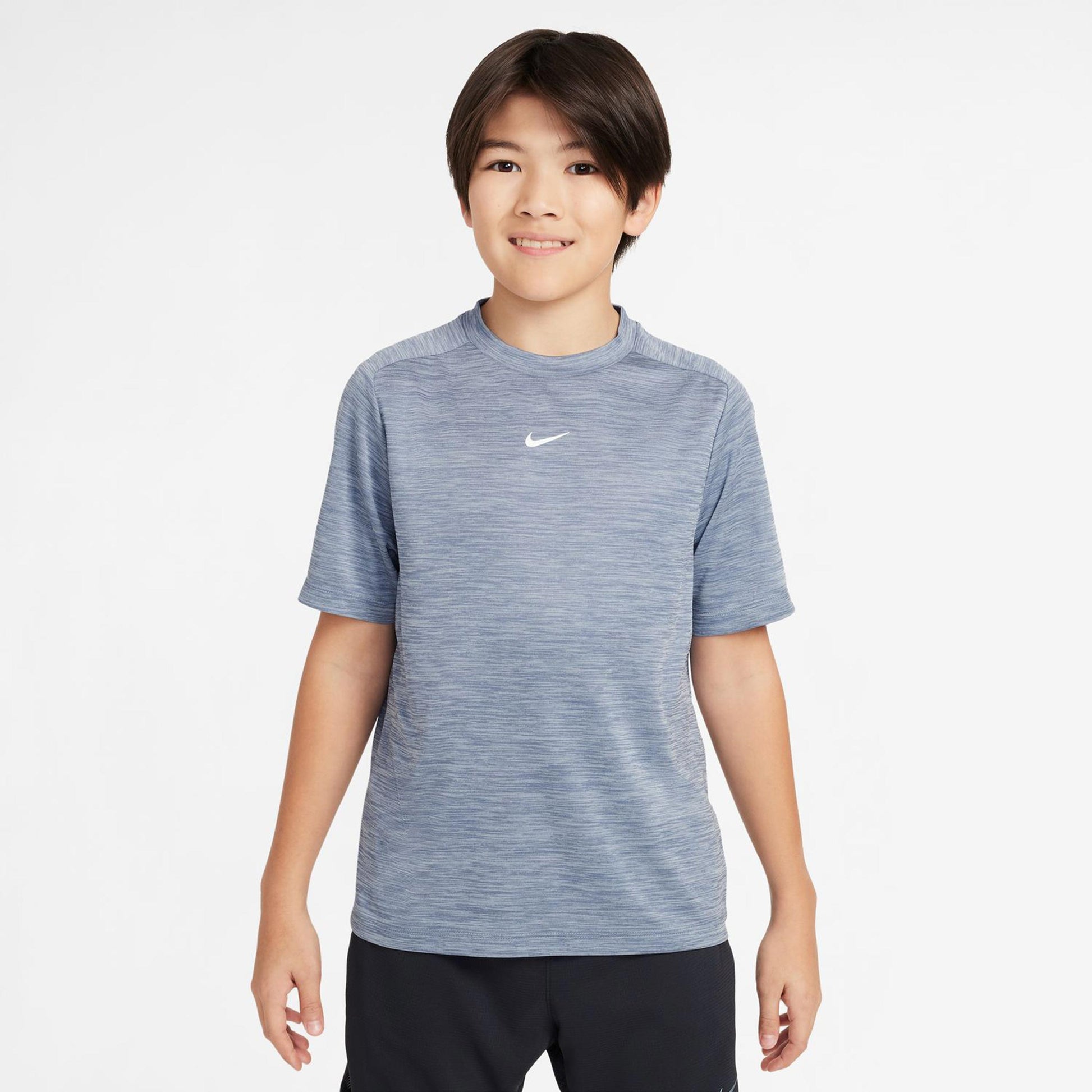 Nike Dri-Fit Multi Heather Tričko Děti-Modro-šedá