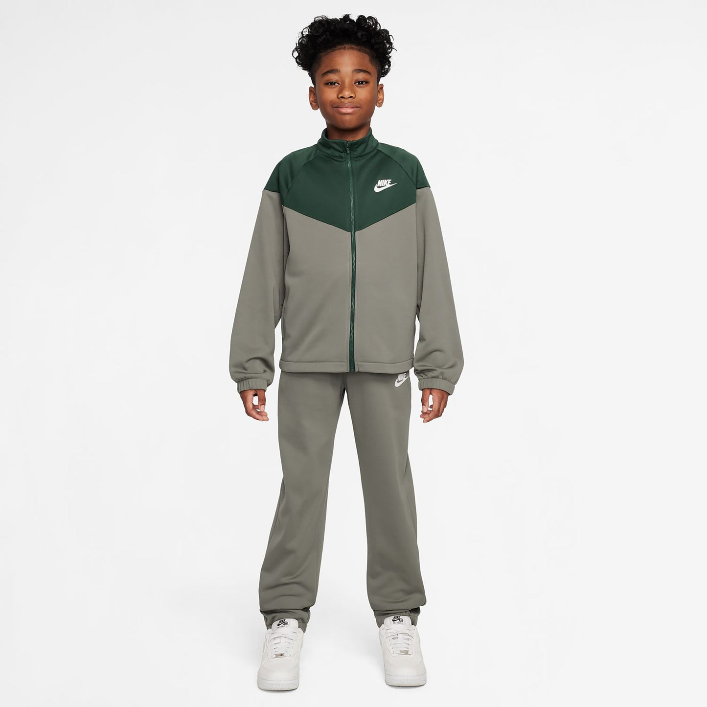 Nike Dri-Fit Full-Zip Tréninkový Souprava Děti-Olivová,Zelená