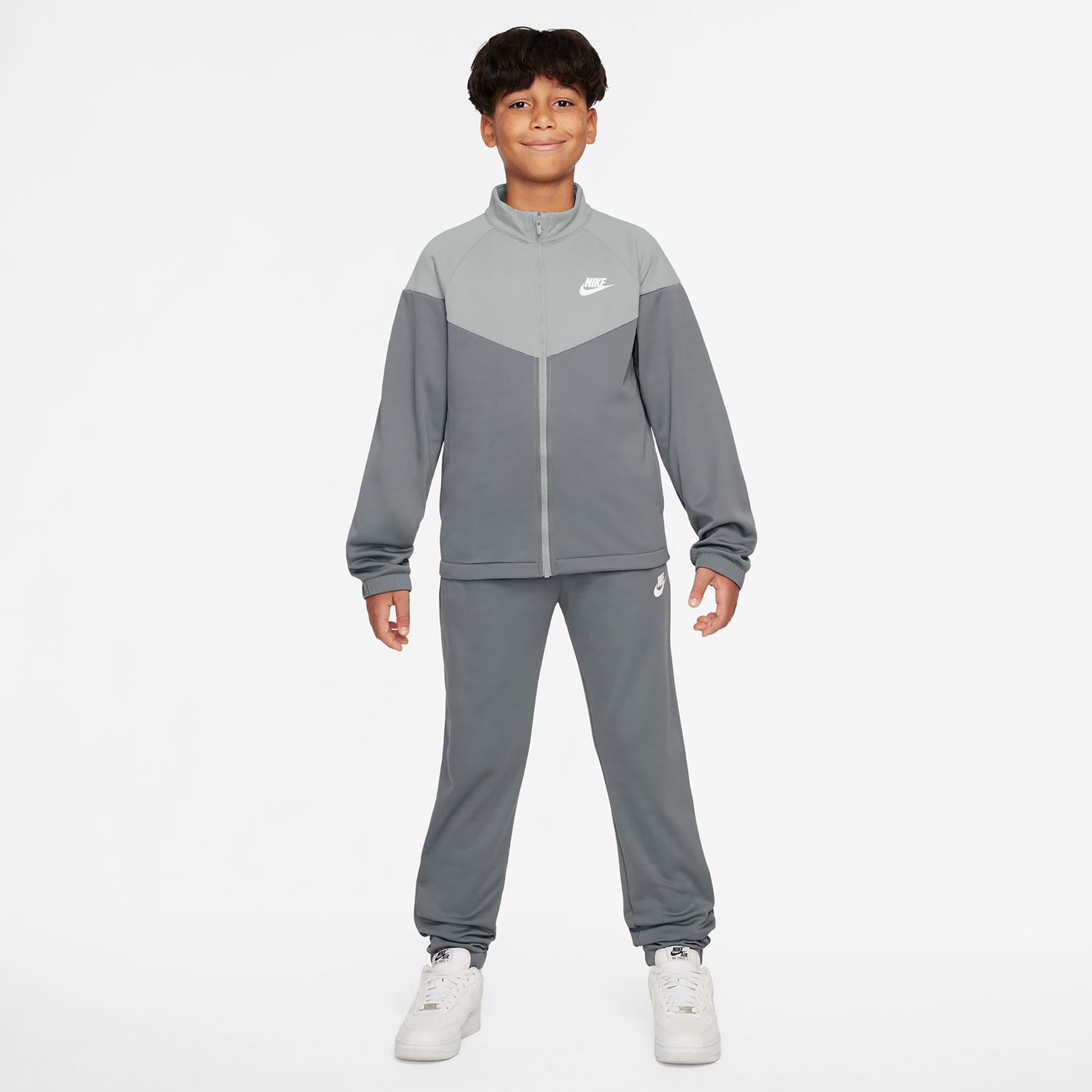 Nike Dri-Fit Full-Zip Tréninkový Souprava Děti-Šedá