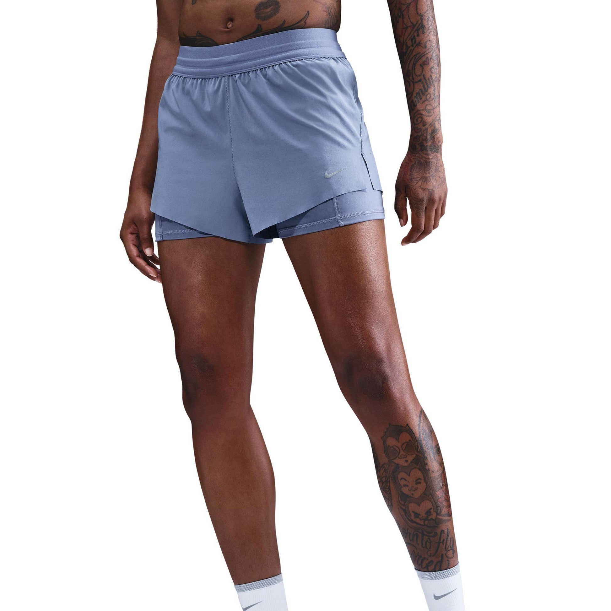 Nike Swift Bežecké šortky Dámy - modro-šedá, stříbrná