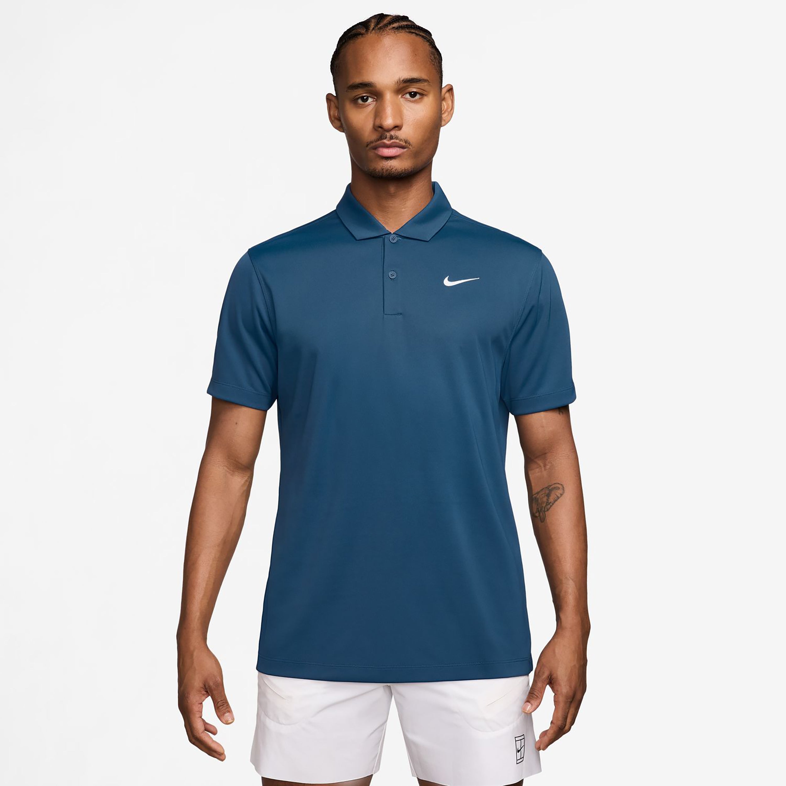 Nike Dri-Fit Victory Court Solid Pólo Muži - petrolejová, bílá