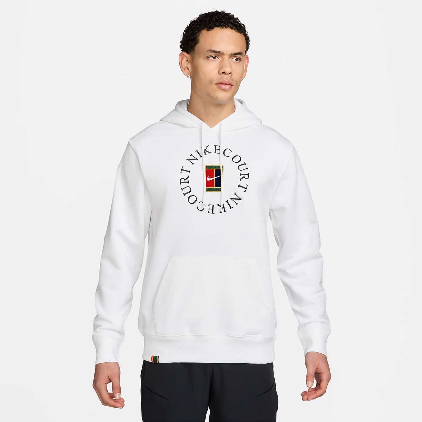 Nike Court Dri-Fit Heritage Hoody Muži - bílá, černá