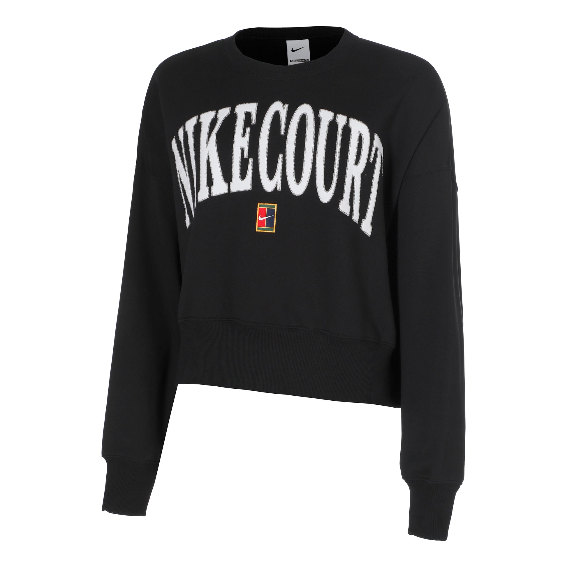Nike Court Phoenix Fleece Crew Heritage Mikina Dámy-Černá,Černá