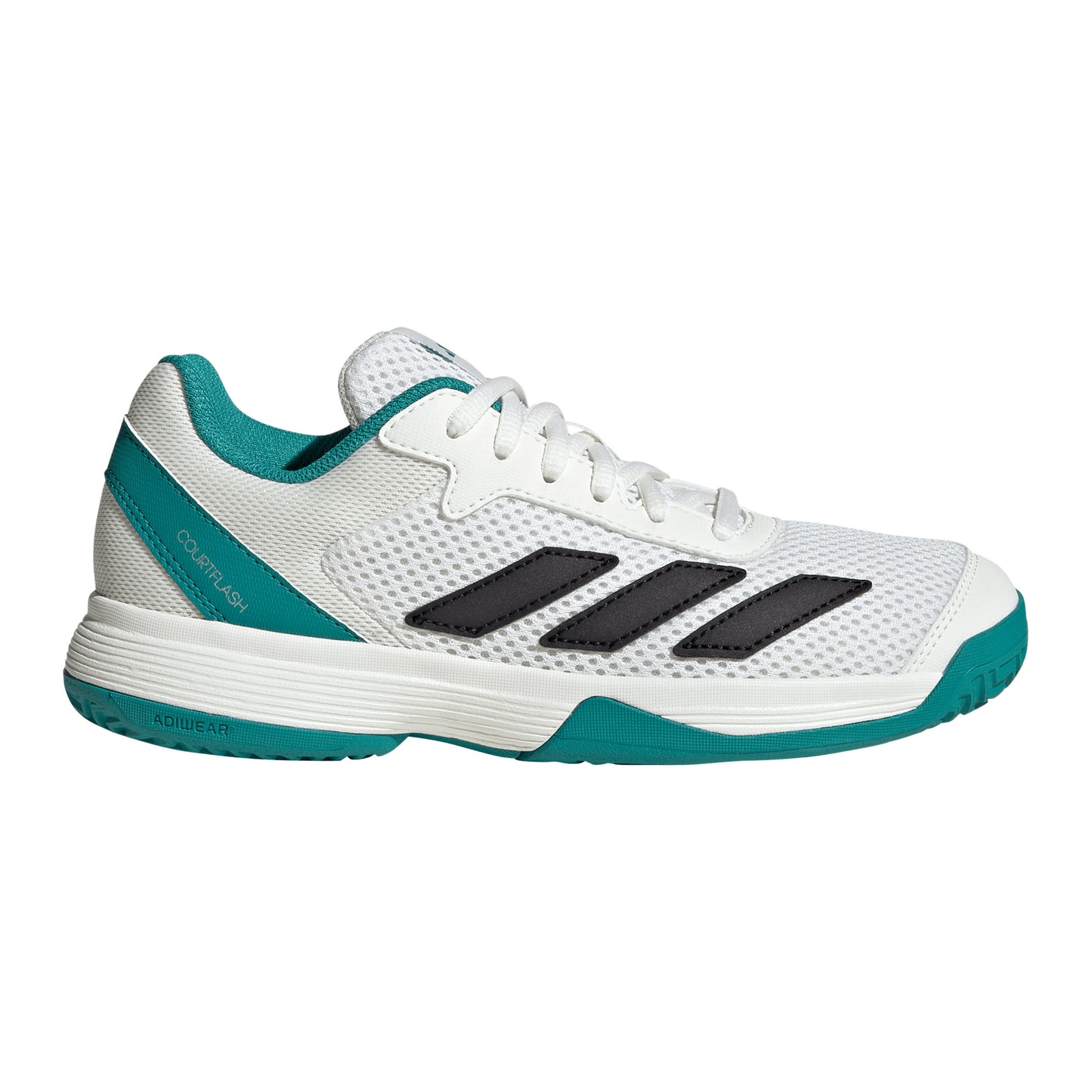 adidas Courtflash Obuv na všechny povrchy Děti - bílá, petrolejová