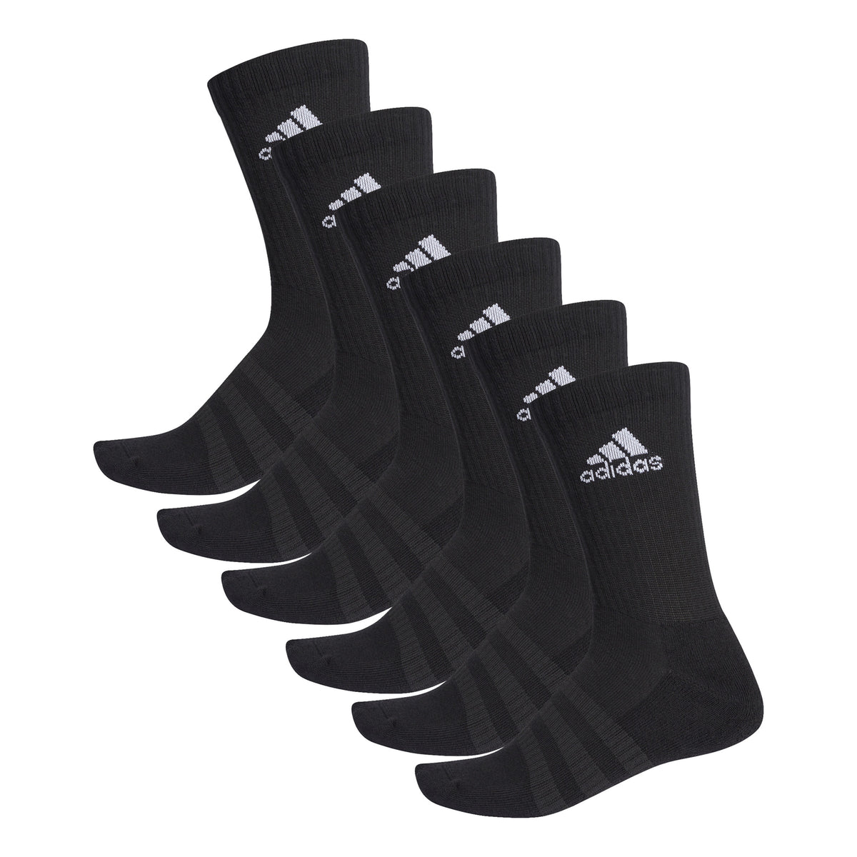 adidas Cush Crew Sportovní ponožky 6ks balení Unisex - černá, bílá