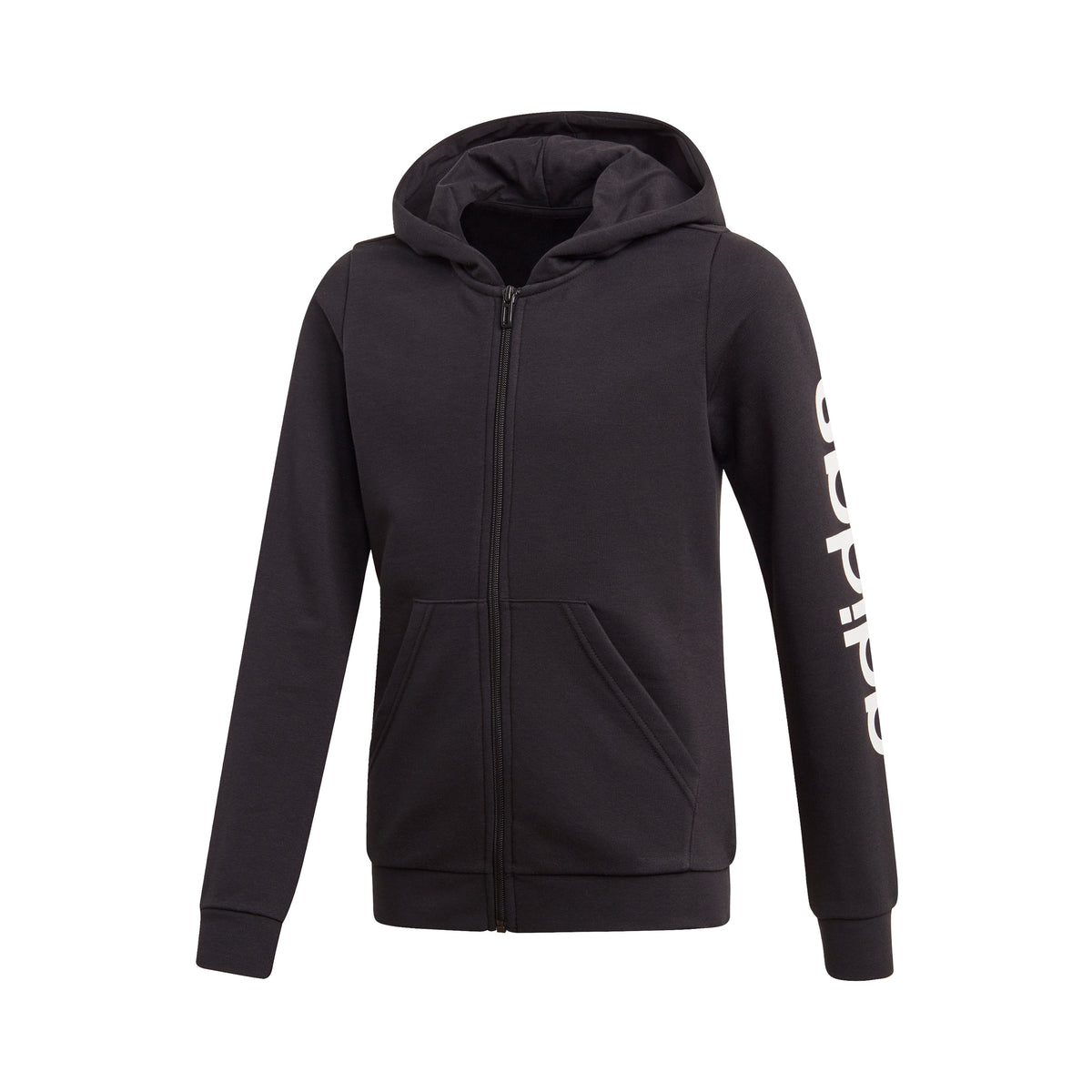 adidas Linear Mikina s kapucí Dívky - černá, bílá