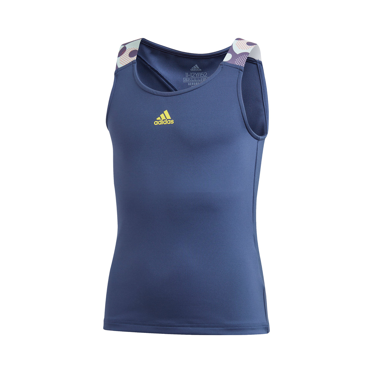 adidas Keyhole Sportovní tílko Dívky - tmavě modrá, žlutá