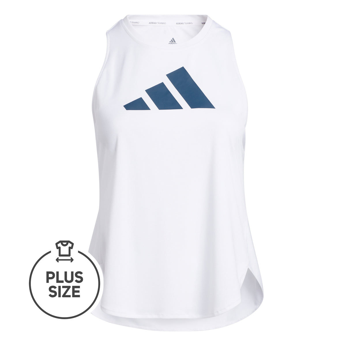 adidas Badge of Sport Logo Plus Size Sportovní tílko Dámy - bílá, modrá