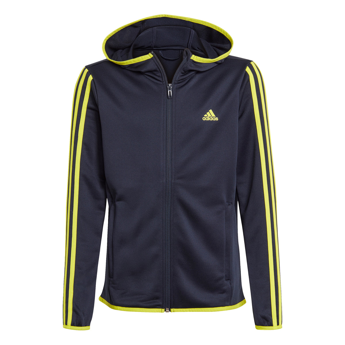 adidas 3Stripes Mikina s kapucí Chlapci - modrá, žlutá