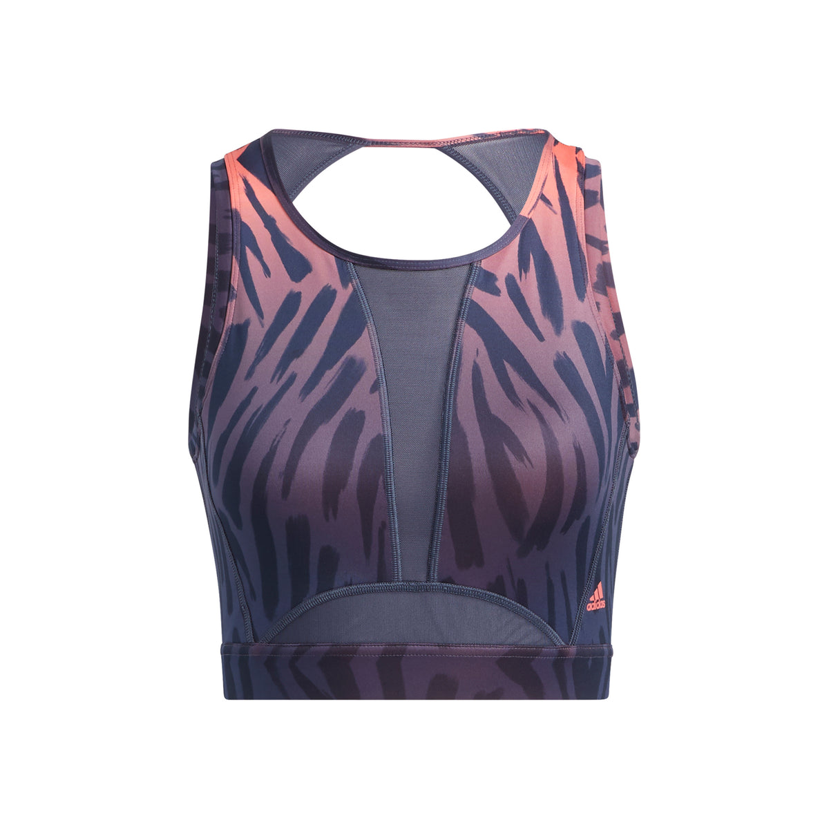 adidas TIGR All over Print Sportovní podprsenka Dámy - tmavě modrá, korálová