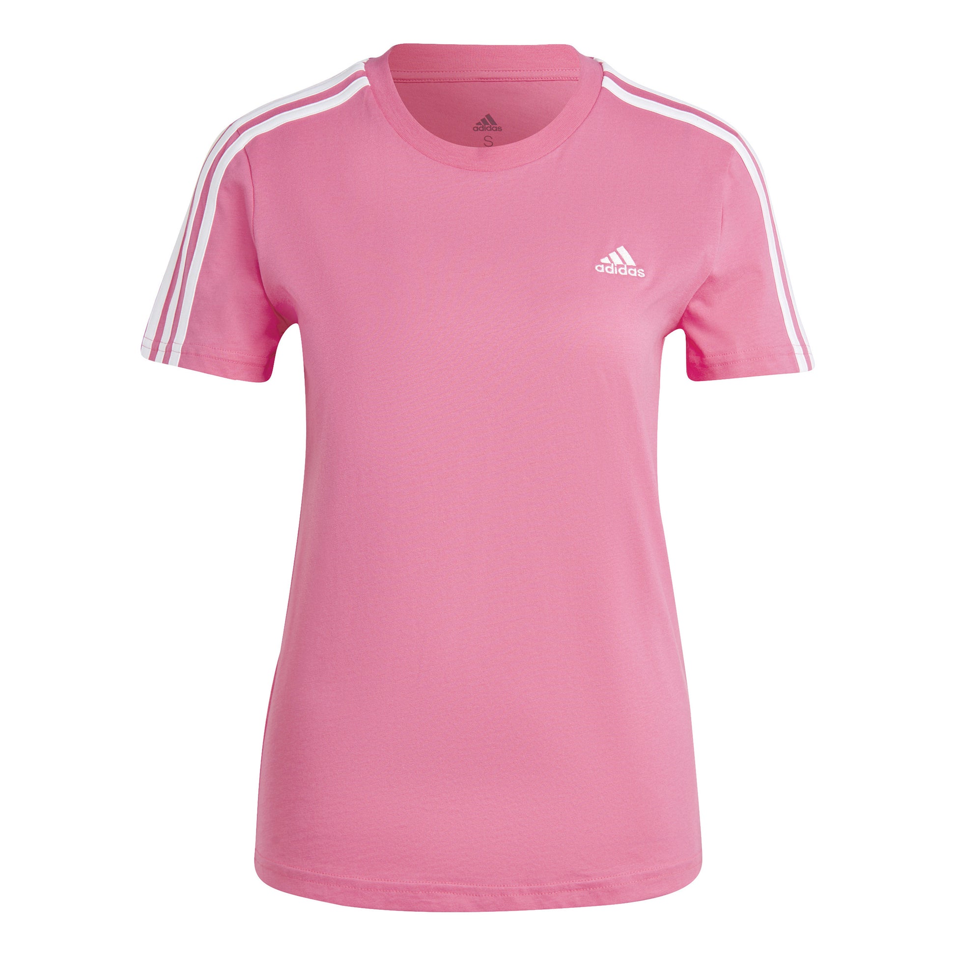 adidas Slim 3-Stripes Tričko Dámy - růžová, bílá