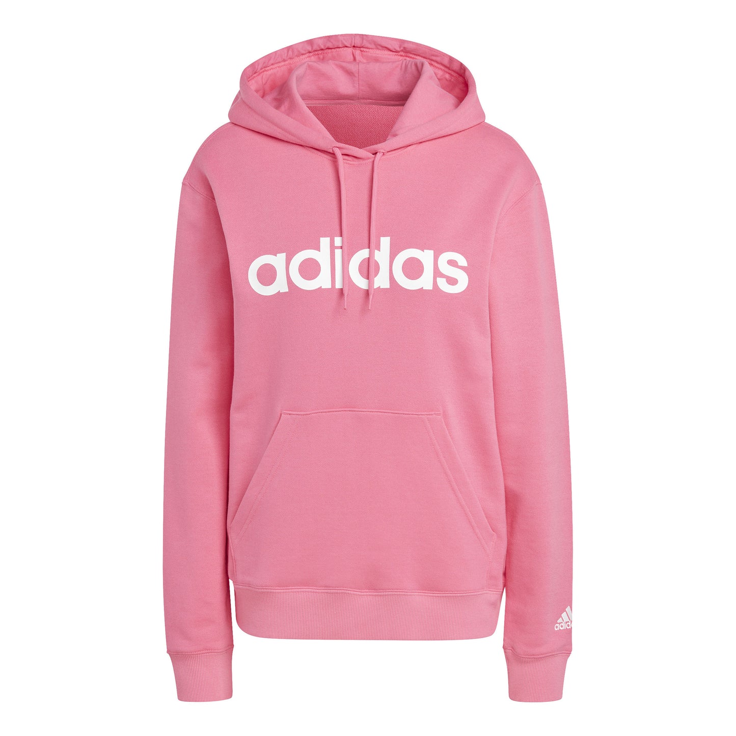 adidas Linear French Terry Hoody Dámy - růžová, bílá