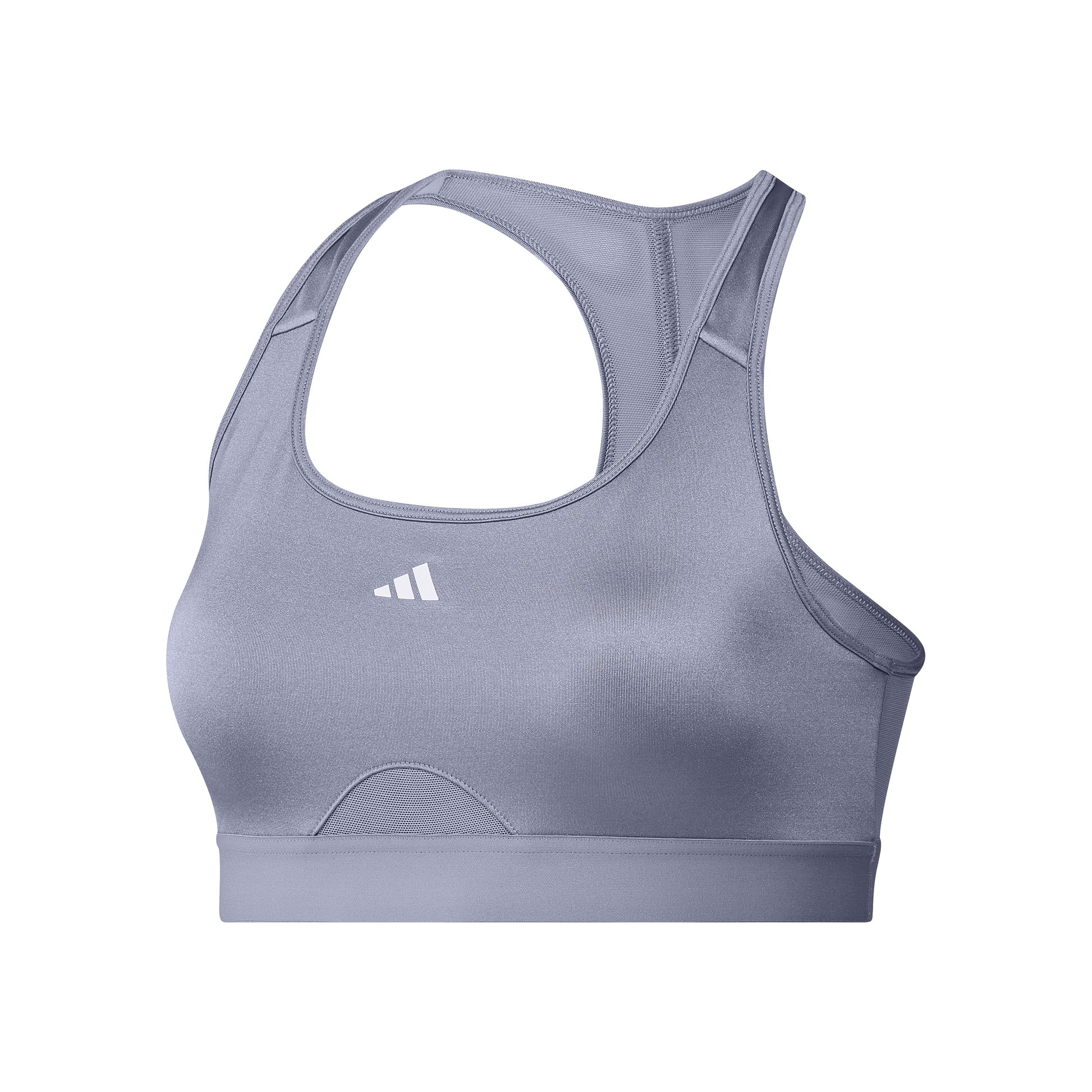 adidas PowerReact Training Medium Support Sportovní podprsenka Dámy - stříbrná