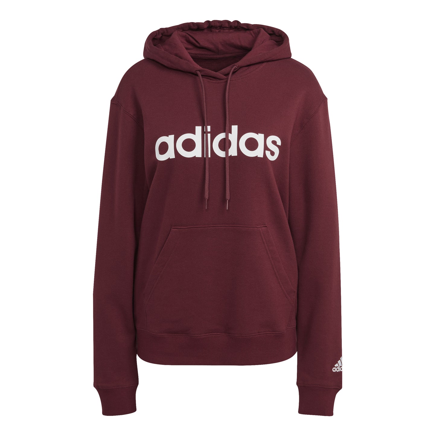 adidas Linear French Terry Hoody Dámy - červená, bílá