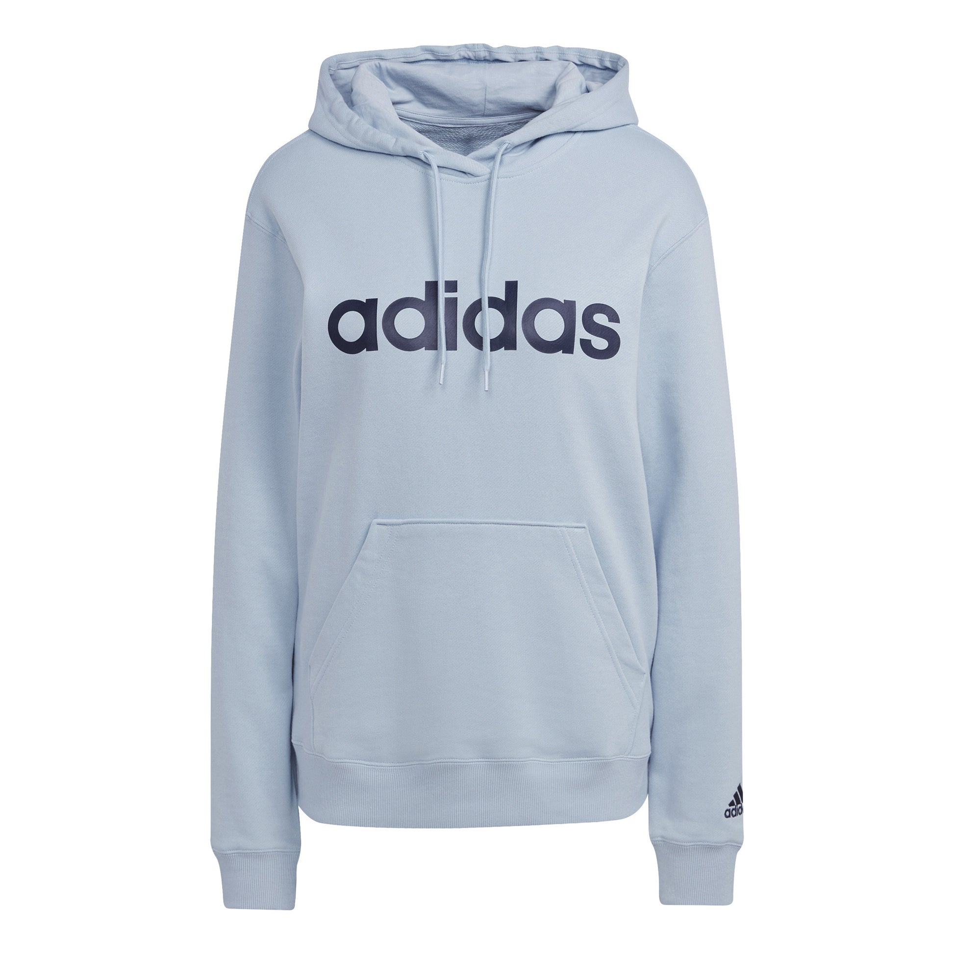 adidas Linear French Terry Hoody Dámy - modro-šedá, tmavě modrá