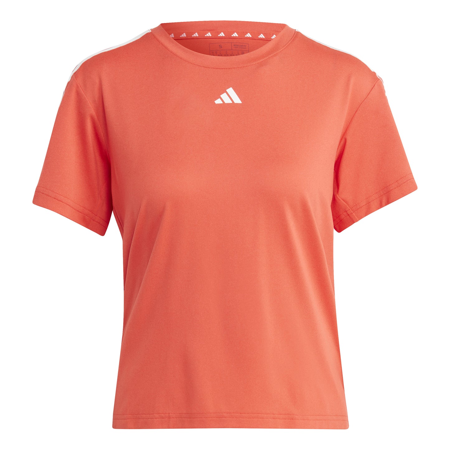 adidas Essentials 3 Stripes Tričko Dámy - červená, bílá
