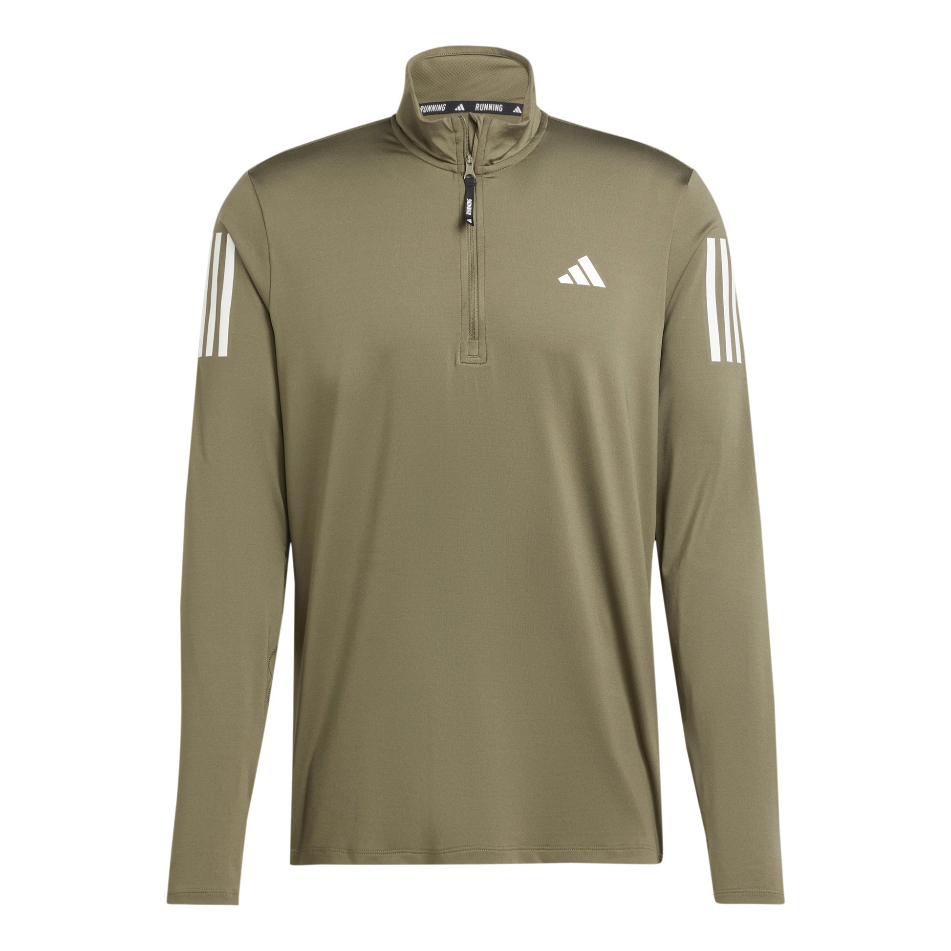 adidas Own The Run B Half-Zip S dlouhým rukávem Muži - olivová,