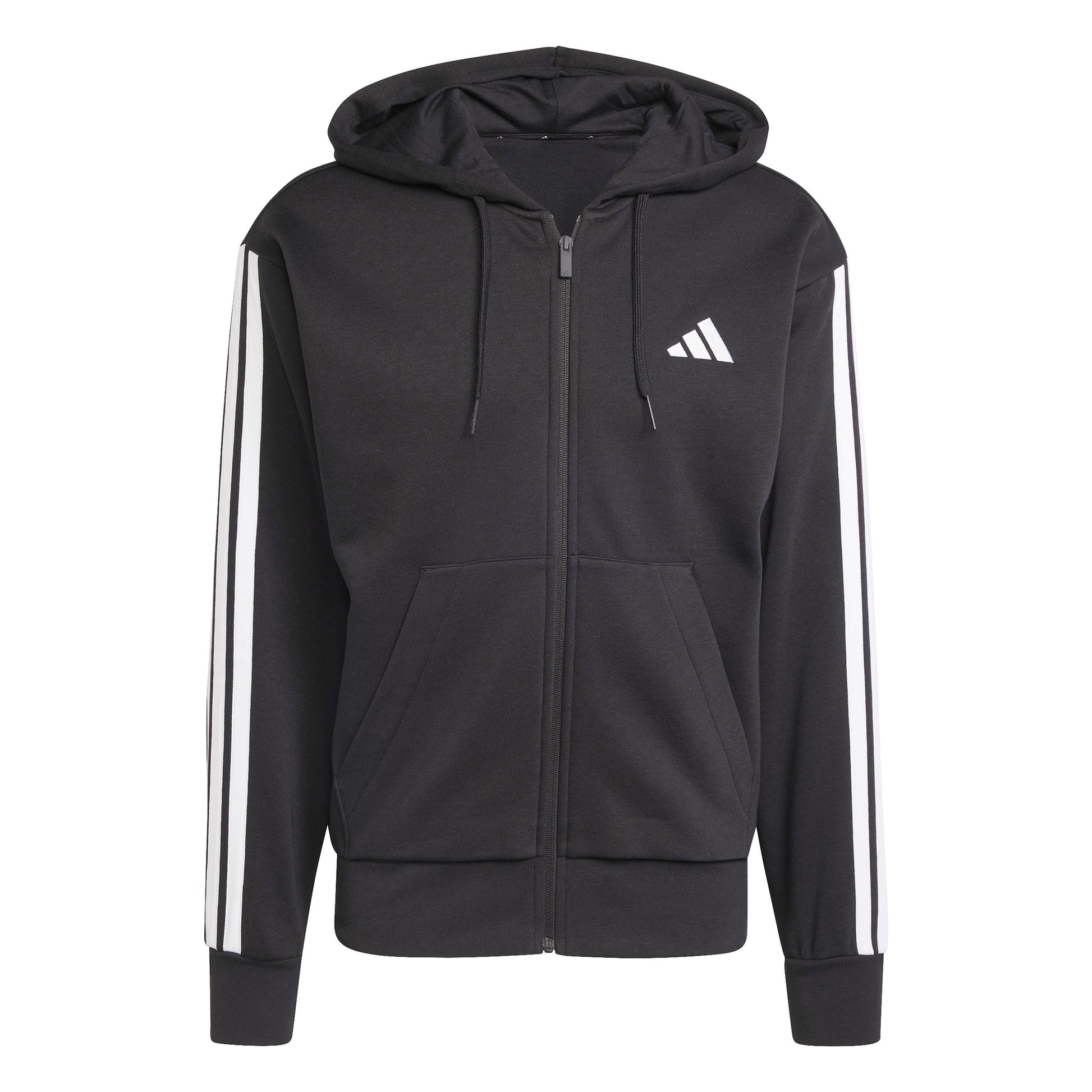 adidas Essentials 3 Stripes Mikina s kapucí Muži - černá, bílá