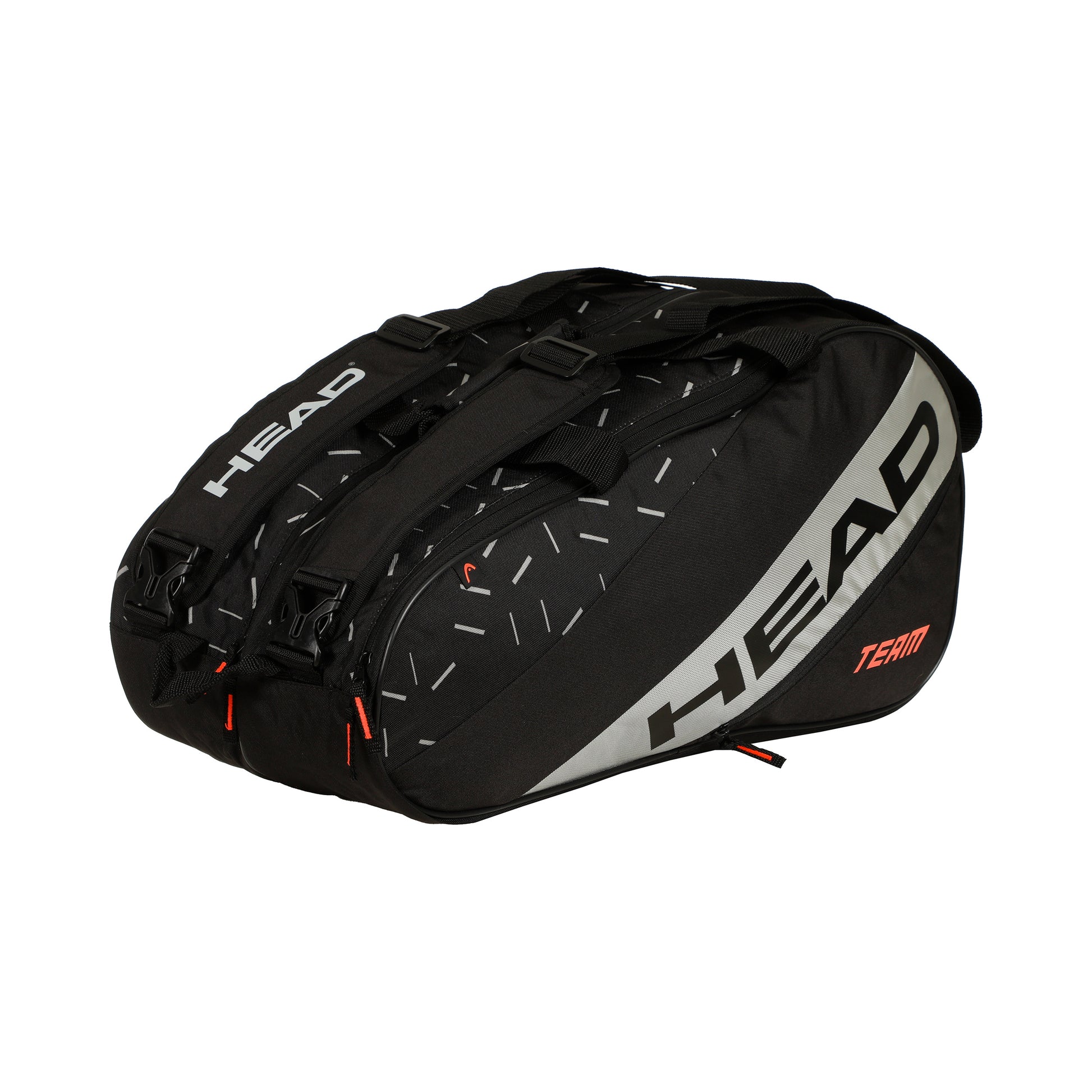 HEAD Team Padel Bag L Taška Na Padelovou Raketu-Černá,Stříbrná