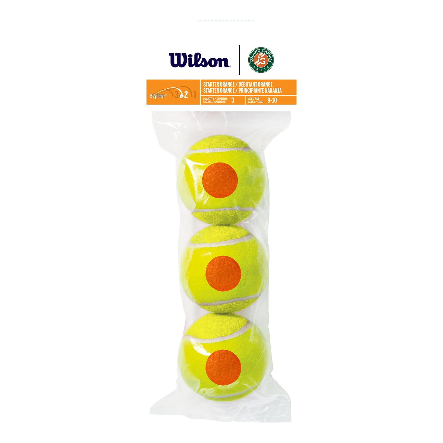 Wilson Roland Garros orange 3er 3ks v baleni