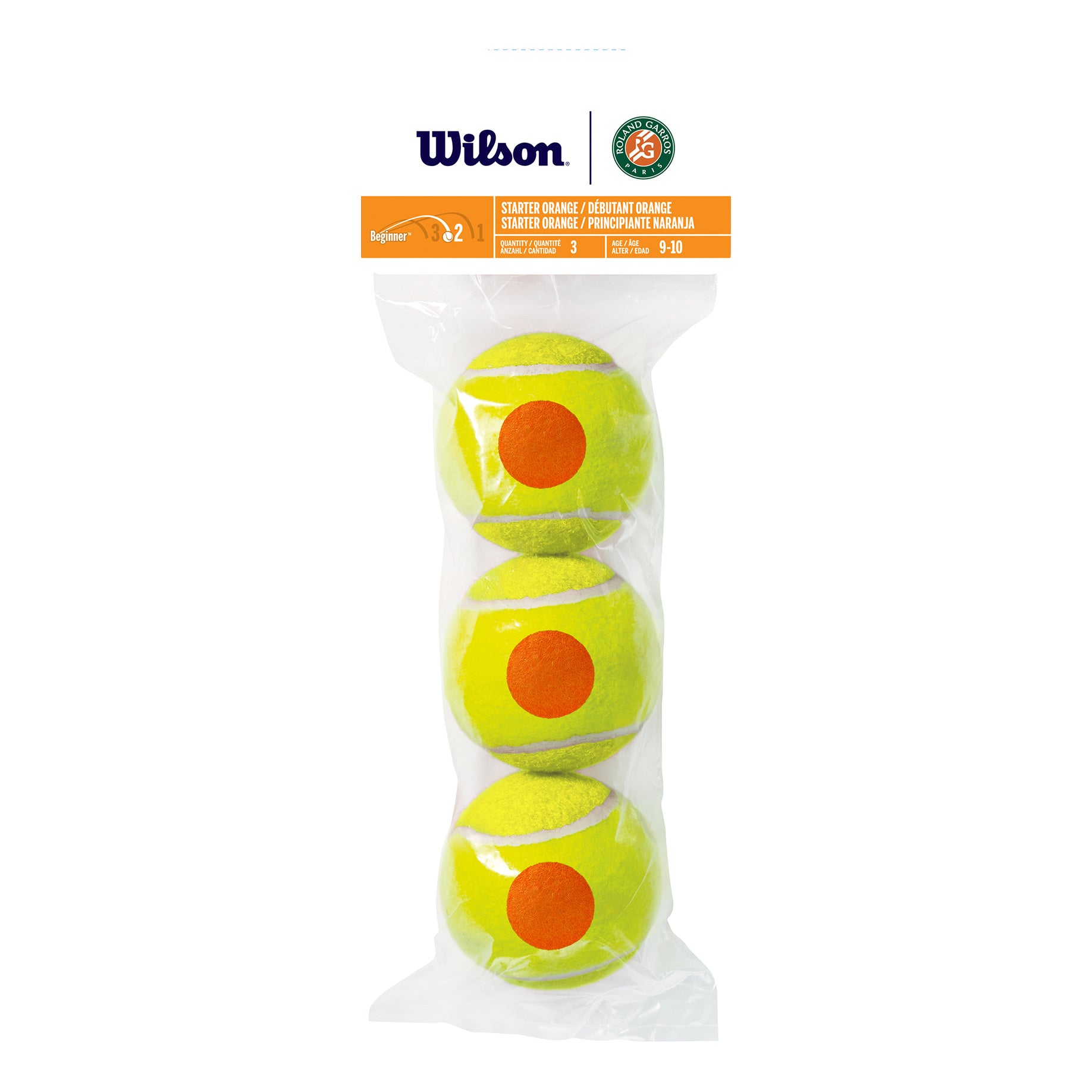 Wilson Roland Garros orange 3er 3ks v baleni