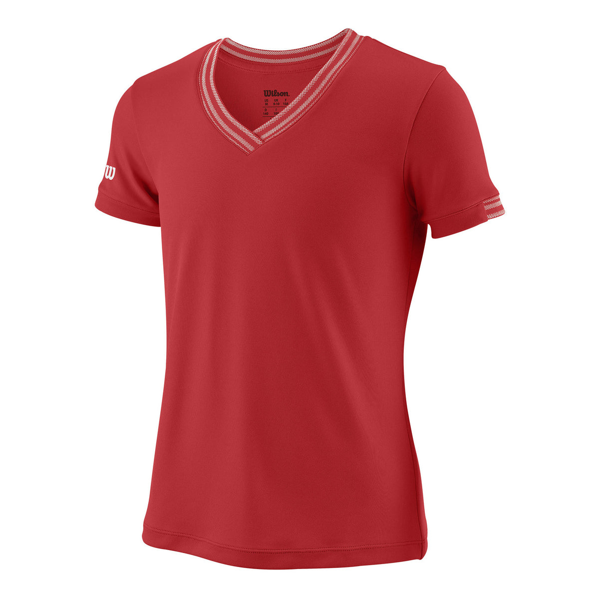 Wilson V-Neck Tričko Dívky - červená, bílá