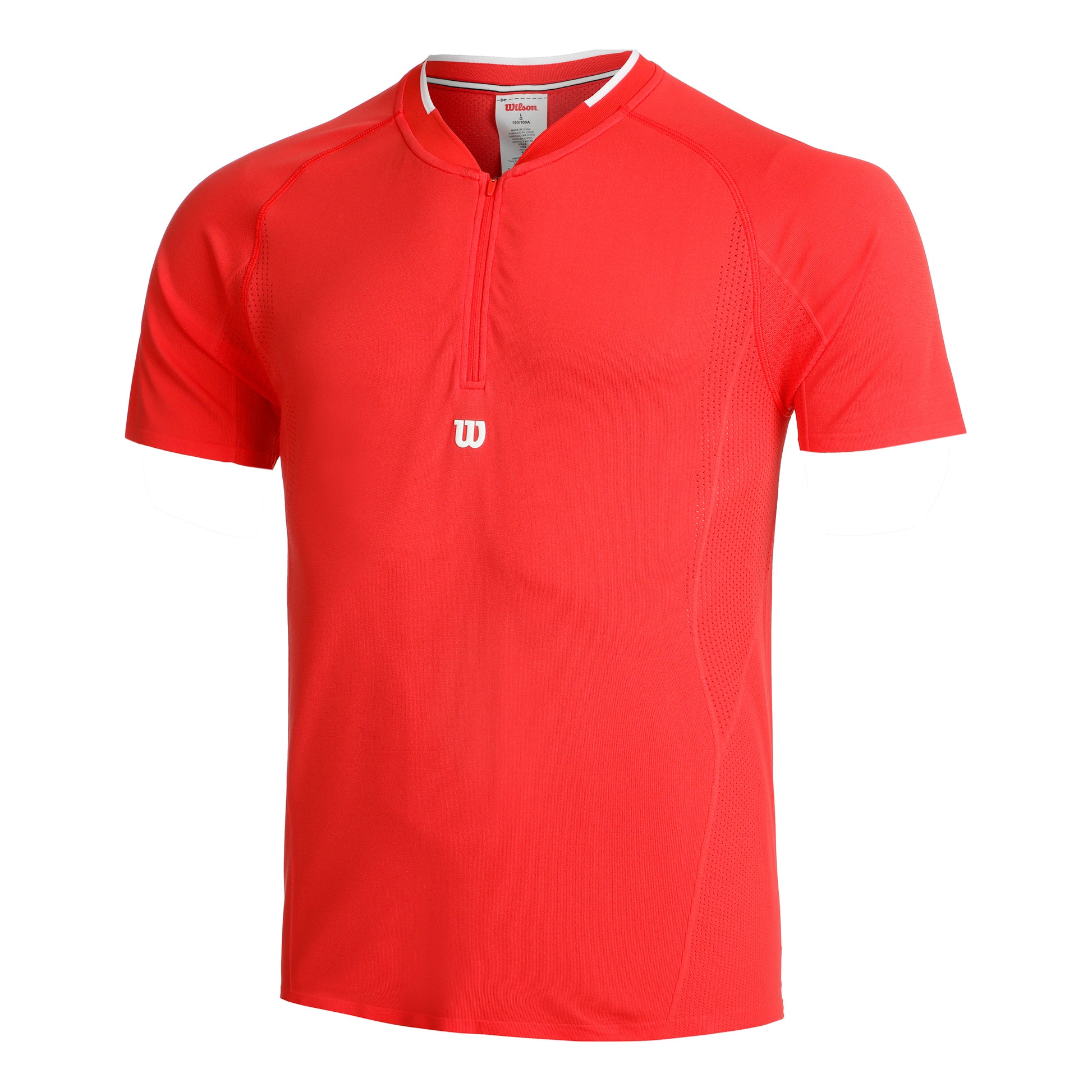 Wilson Players Seamless Zip Henley 2.0 Tričko Muži - červená,