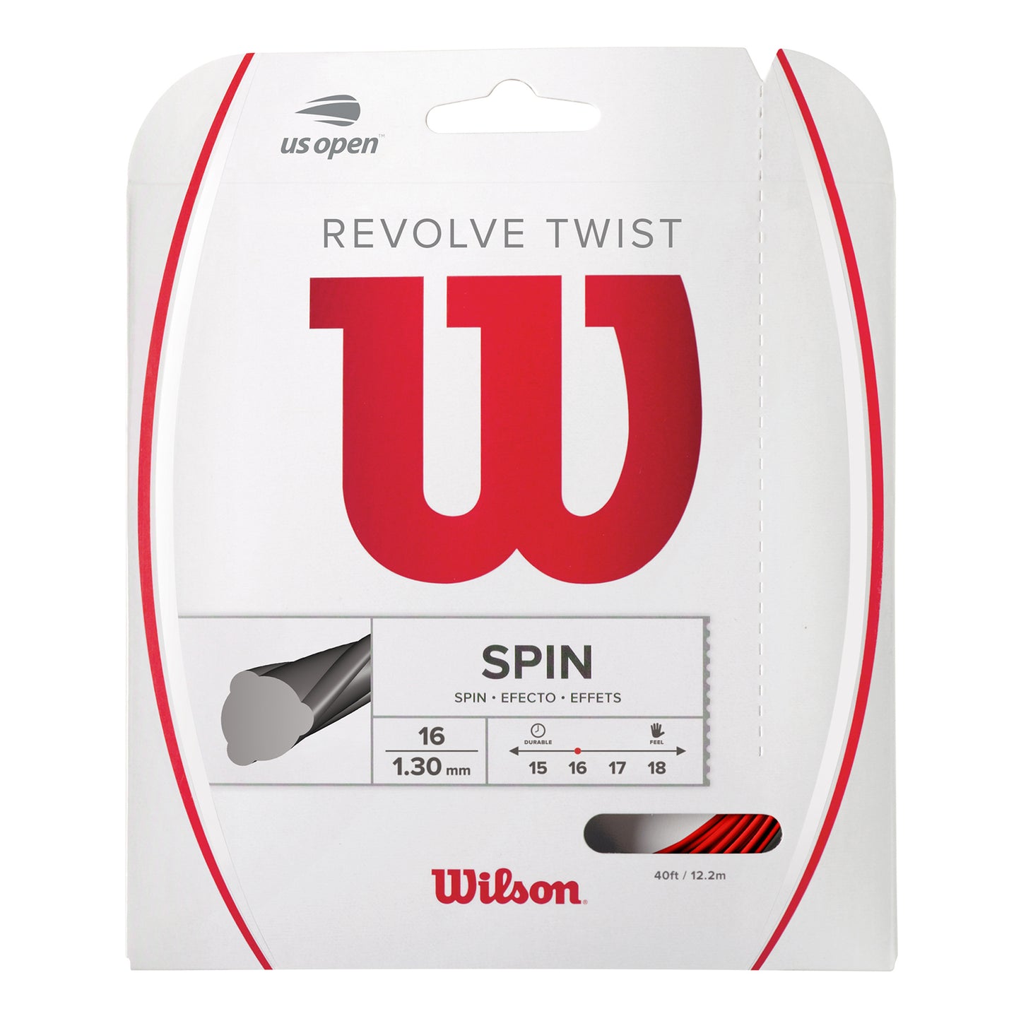 Wilson Revolve Twist Výpletová sada 12,2m - červená