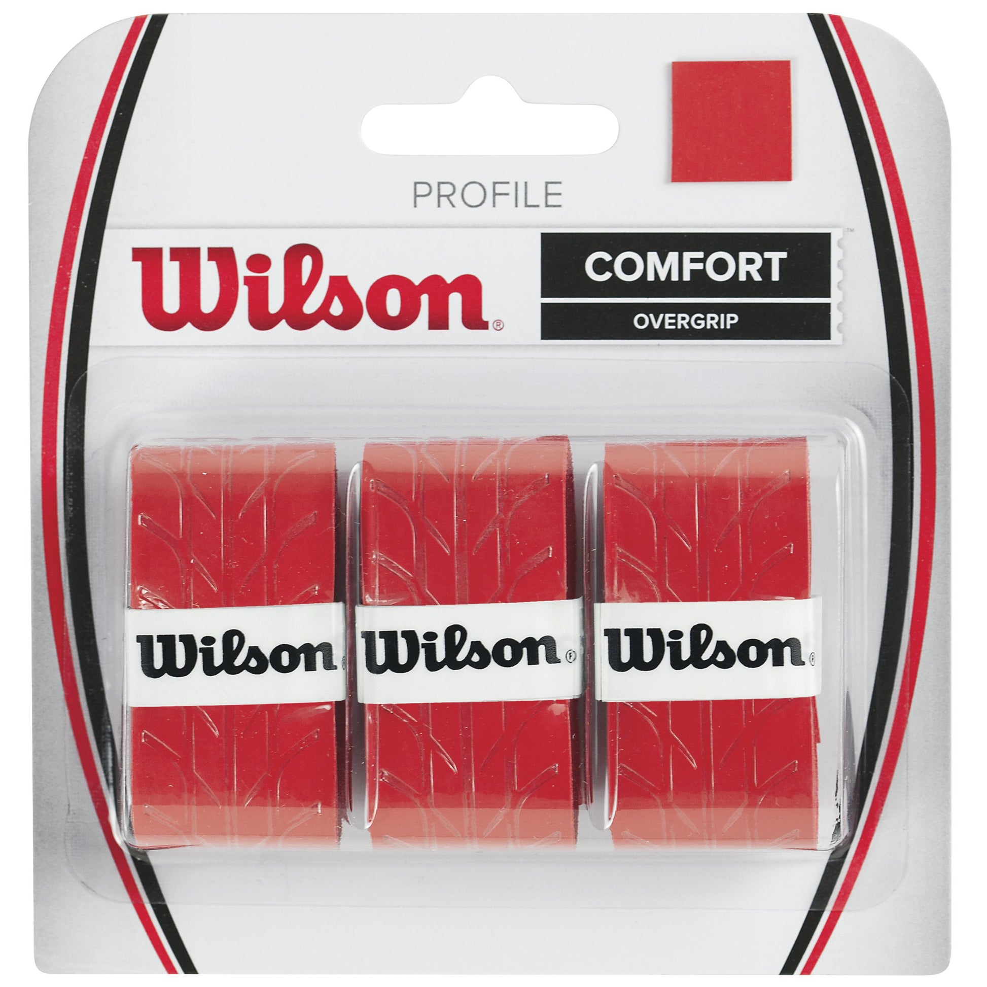 Wilson Profile Overgrip 3ks V Baleni-Červená