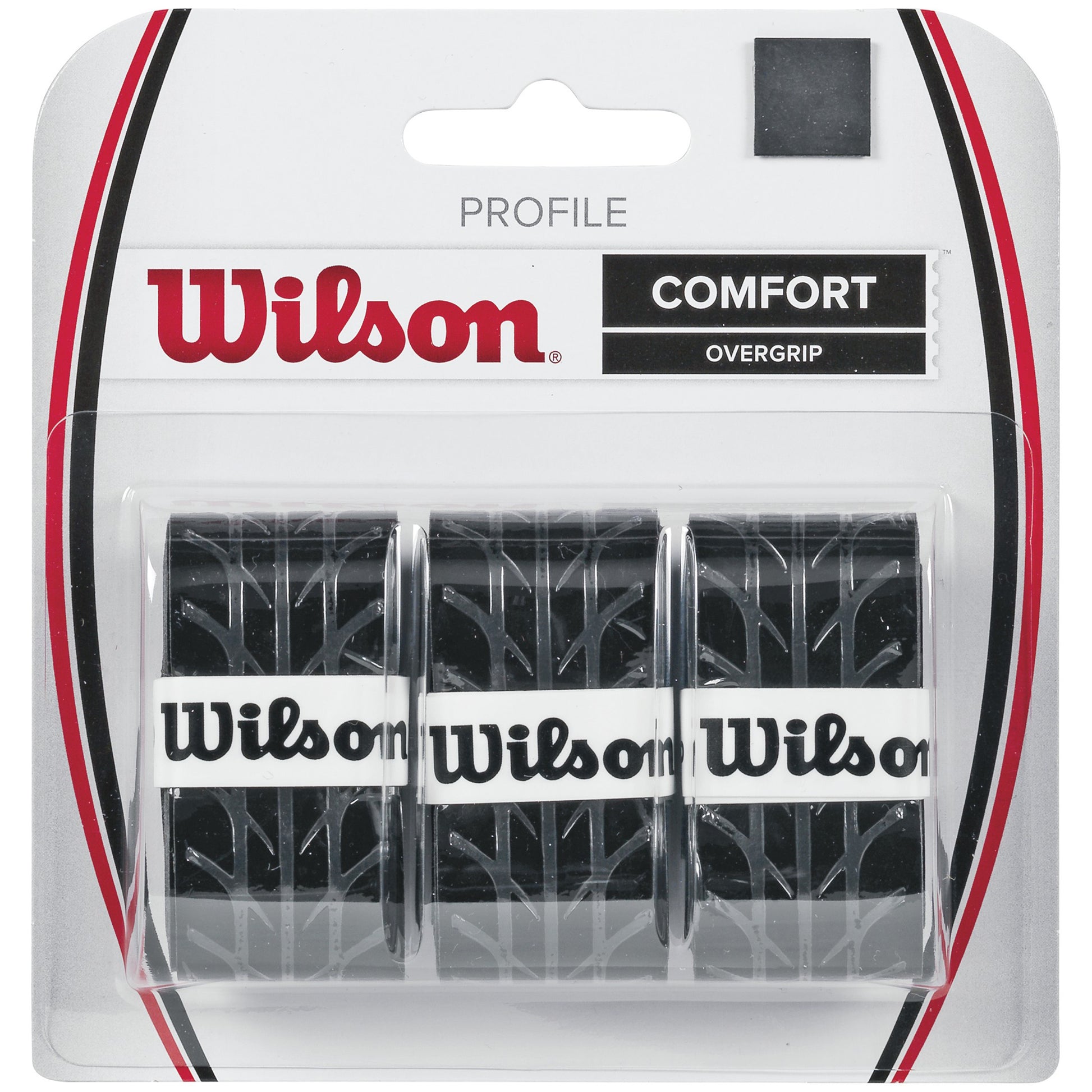Wilson Profile Overgrip 3ks V Baleni-Černá