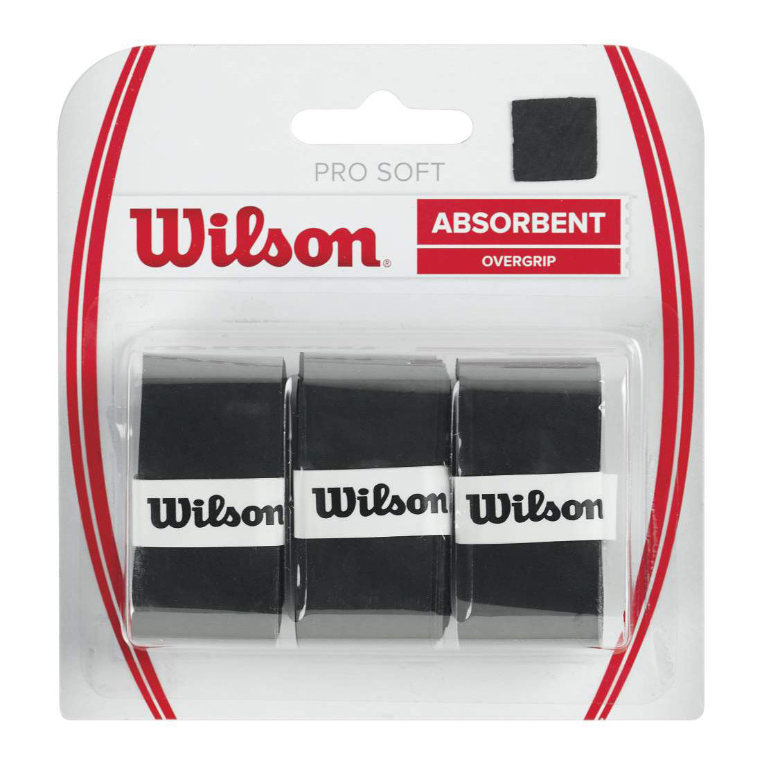 Wilson Soft Overgrip 3ks V Baleni - Černá
