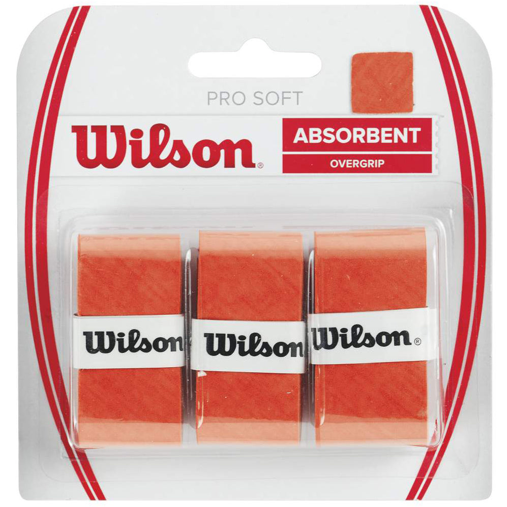 Wilson Soft Overgrip 3ks V Baleni - Oranžová