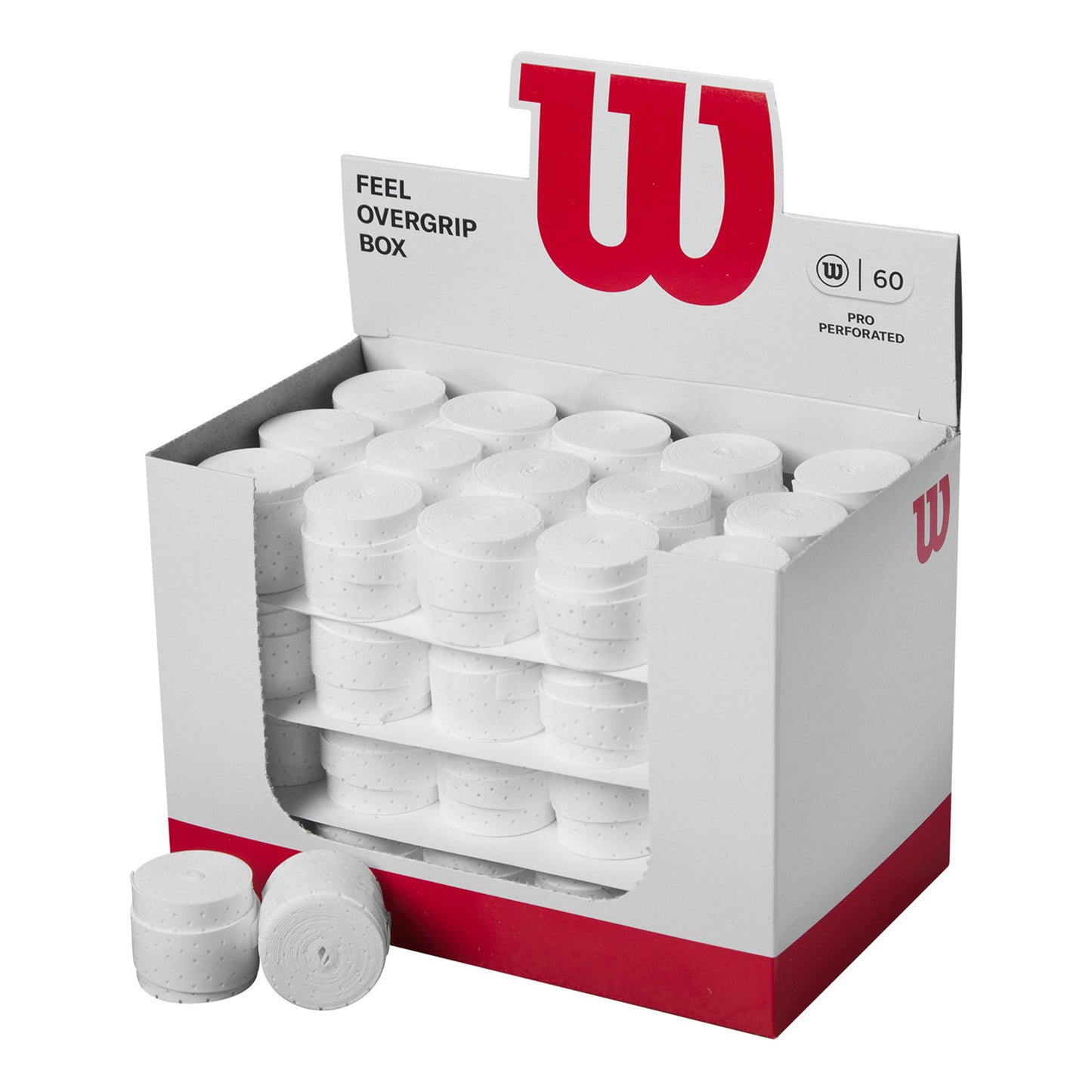 Wilson Pro Overgrip Perforated 60ks balení - bílá