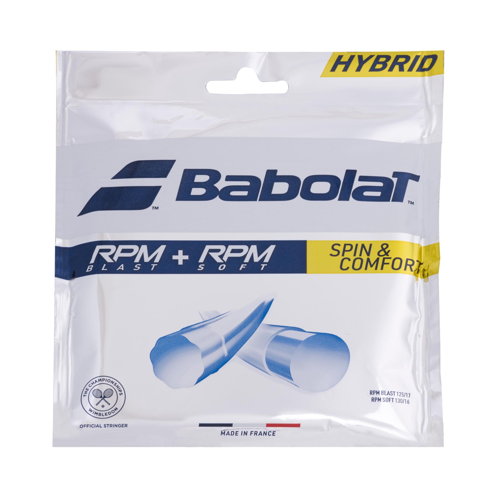 Babolat RPM Blast 125 + RPM Soft 130 Výpletová Sada-Šedá
