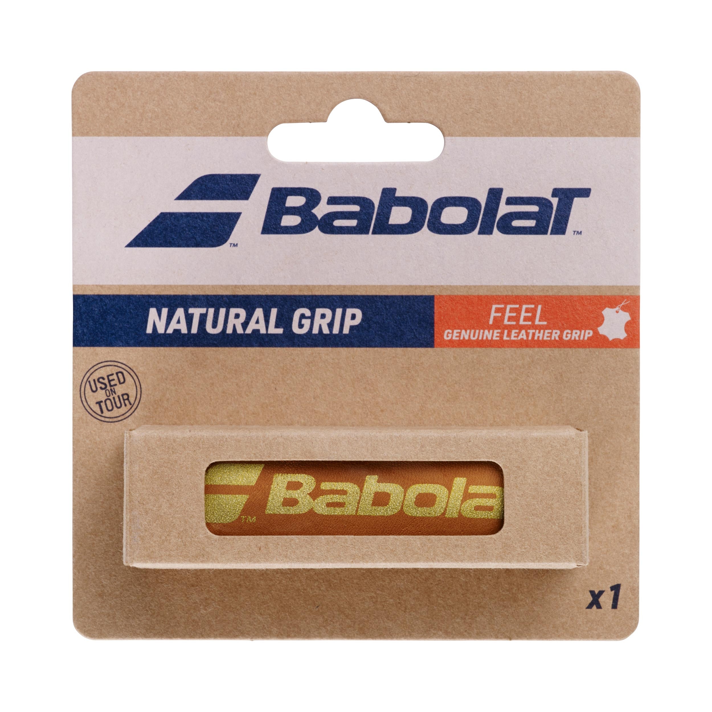 Babolat Natural Grip 1ks V Balení - Hnědá